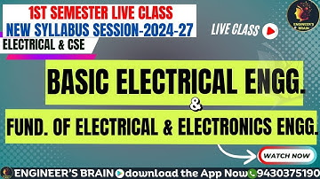 L-8  BASIC ELECTRICAL & FOEEELIVE CLASS  FOR ELECTRICAL  AND CSE BRANCH | #biharpolytechnic #sbte