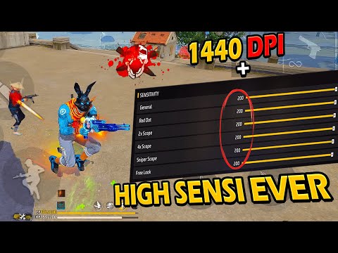 What if I use 1440 DPI With 200+ sensitivity for headshots? 😱 FREE FIRE SECRET SENSITIVITY