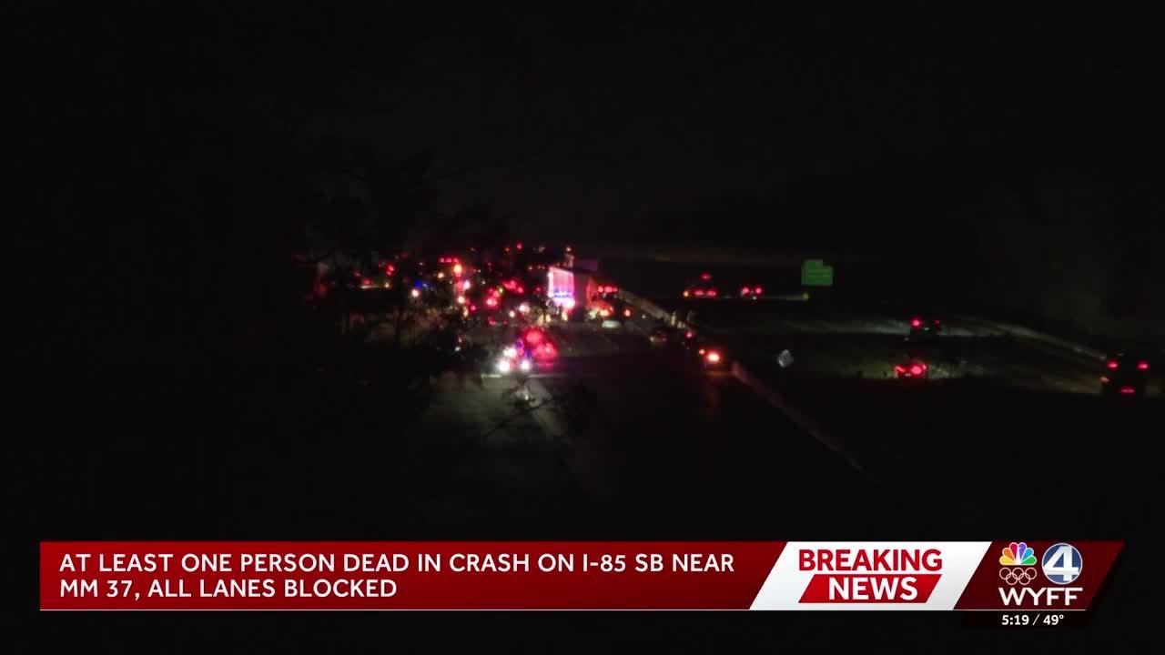 At least one person dead in crash on Upstate interstate - YouTube