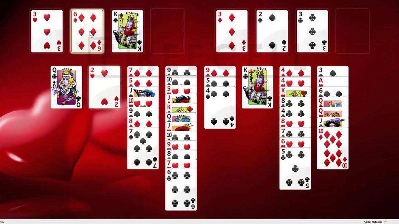 Solution to freecell game #697 in HD - YouTube