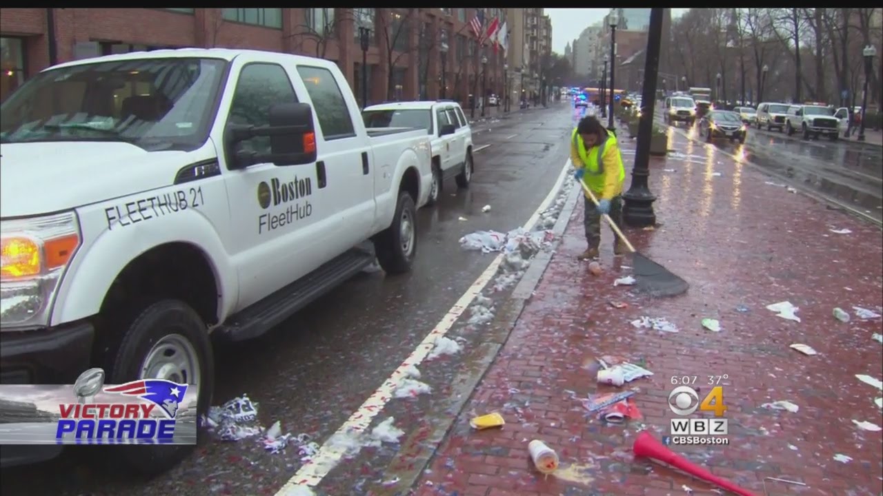 City Cleans Up After Patriots Victory Parade YouTube