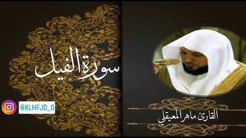 سورة الفيل بصوت ماهر المعيقلي, Maher Al-muaigly,Surat Al-Fil