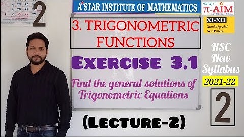 Trigonometric Functions (Lecture-1) [EXERCISE 3.1] HSC(12th Maths New Syllabus 2021-22#DCKatre Vlogs