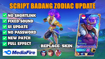 Update! Script Skin Badang Zodiac No Password Full Effect Voice Mobile Legend Bang Bang