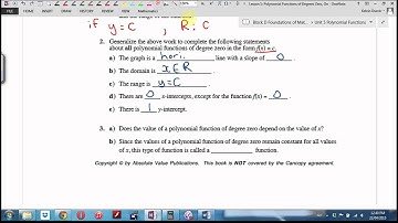 FOM 12 U5L1 Polynomial Functions of Degree 0-2