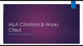 MLA 8th Ed. Citations