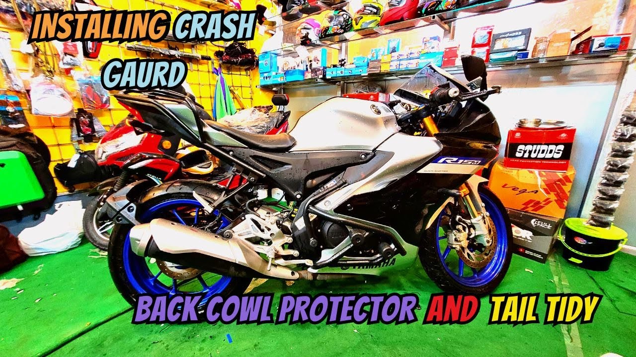 Cowl R15m INSTALLING CRASH GAURD ON YAMAHA R15M 2023 | COWL PROTECTOR AND TAIL ...