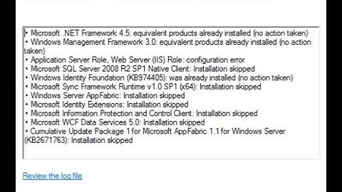 SharePoint: How to fix Application server role, Web server (IIS) Role Configuration Error