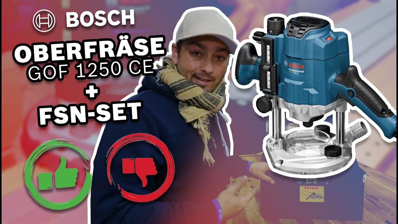 Bosch Oberfräse GOF 1250 CE L-BOXX f.Aufnahme 8mm Frästief.60mm - Werkzeug  Roloff GmbH