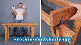 DIY Construction Lumber Desk for $50 in Materials | #rocklerdeskchallenge