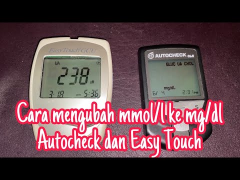 Mengubah Mmol/L ke Mg/dl | Easy Touch dan Autocheck