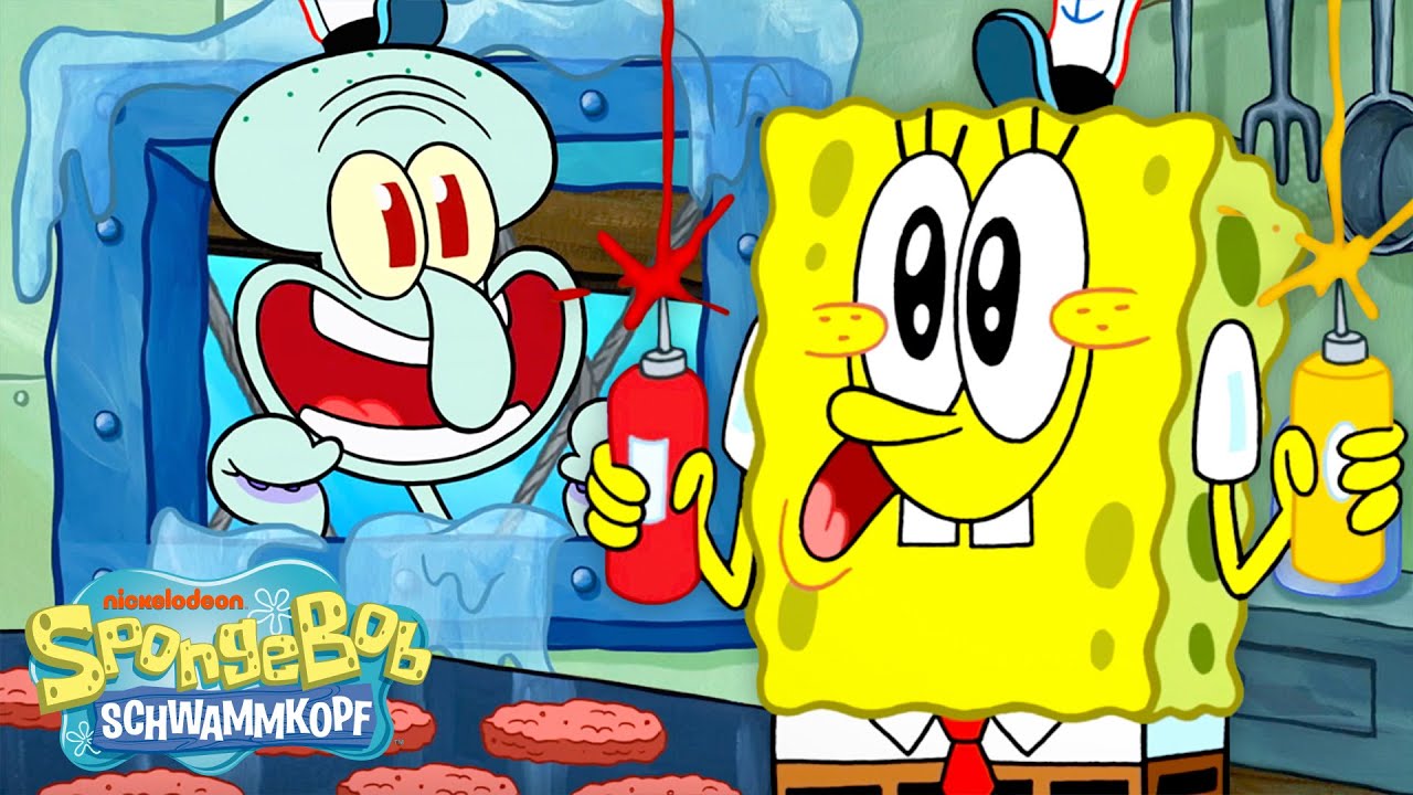 SpongeBob grillt 45 Minuten lang wie ein Profi 🍔 | SpongeBob Schwammkopf