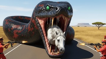 Brave Heroes Save Poor Horse From Deadly Giant Mutant Python🐍