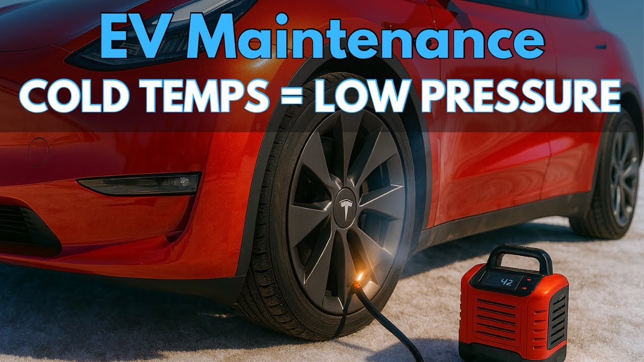 Большинство владельцев Tesla забывают об этом! Проверка давления в зимних шинах + Простое руковод...