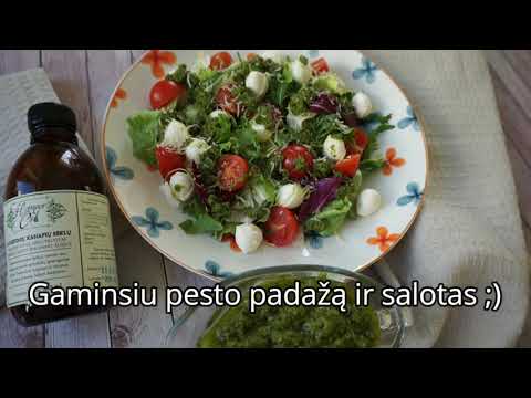 Video: Vyšnių Pomidorų Salotos Su Pesto Padažu