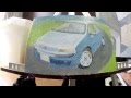 油絵の描き方　愛車を描こう　フィアット　プント Ｈow to draw oil painting　PART3　GoProHERO3+SilverEdition