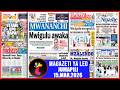 Magazeti Ya Leo 15 03 26 HATMA YA CHADEMA KUFANYA SIASA KUJULIKANA AZAM YANGA SC LEO MECHI YA KISASI