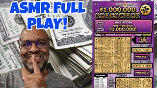 ASMR STYLE CROSSWORD SCRATCH OFF TICKET | Full Play #scratchers #crossword #asmr screenshot 2