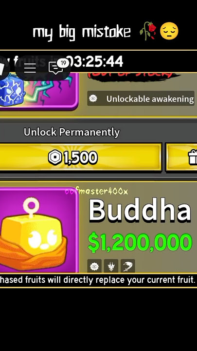 I Made a Big Mistake Buying Buddha Fruit… 😢 | Roblox Blox Fruits