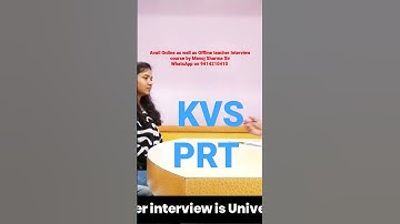 #kvsprt interview #shorts | #ytshorts Kvs prt demo