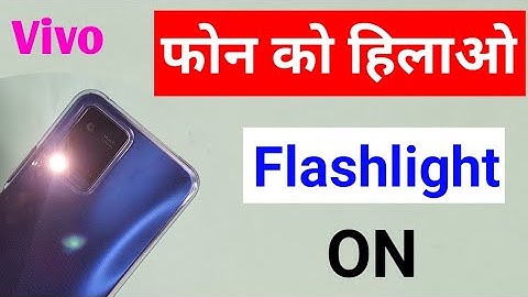 shake to turn on flashlight in vivo Y21 mobile 2021