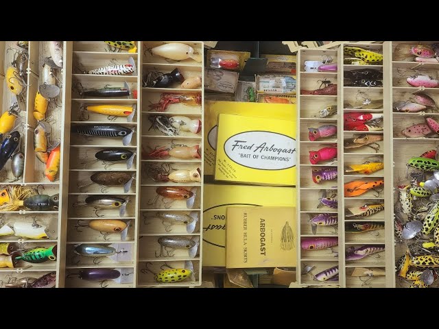 Open a box full of some antique fishing lures! Want to see what