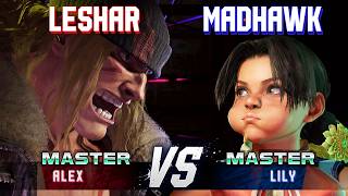 SF6 ▰ LESHAR (Alex) vs MADHAWK (Lily) ▰ High Level Gameplay