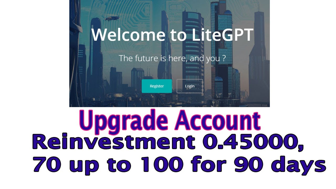 How to upgrade Lite GPT account || how to reinvestment in lite gpt