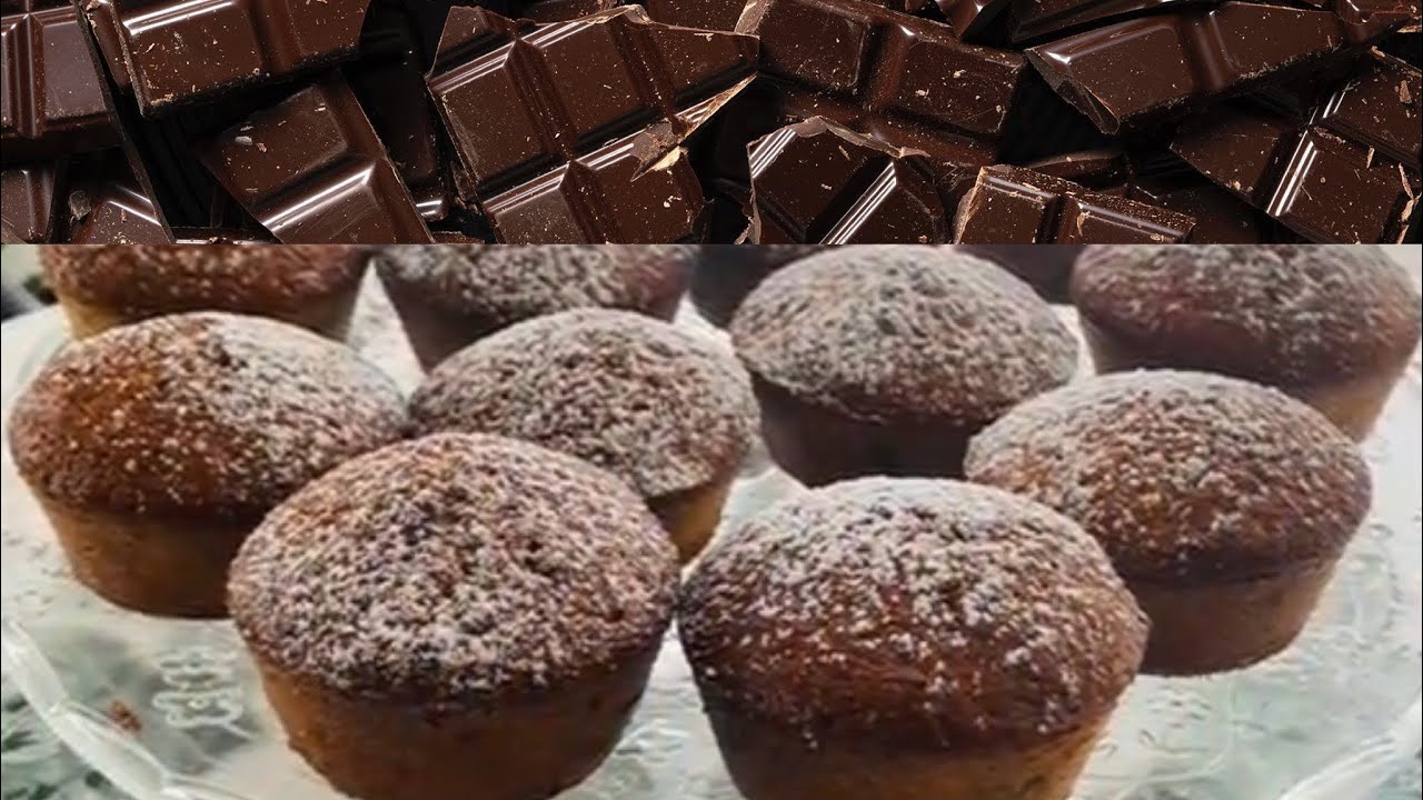 Enkel oppskrift på saftige muffins med sjokoladebiter. - YouTube