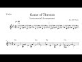 Game of Thrones Main Theme | Sheet Music for Violin, Saxophone &amp; Trumpet