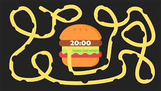 20 Minute Burger 🍔 Bomb Timer [ GIANT BURGER EXPLOSION ]