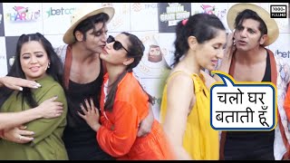 Karanvir Bohra अपने बीवी के सामने Surbhi Chandna और Bharti Singh को किया KISS