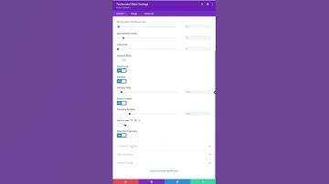 "Slider Settings" Content Tab Settings For Divi Testimonial Slider