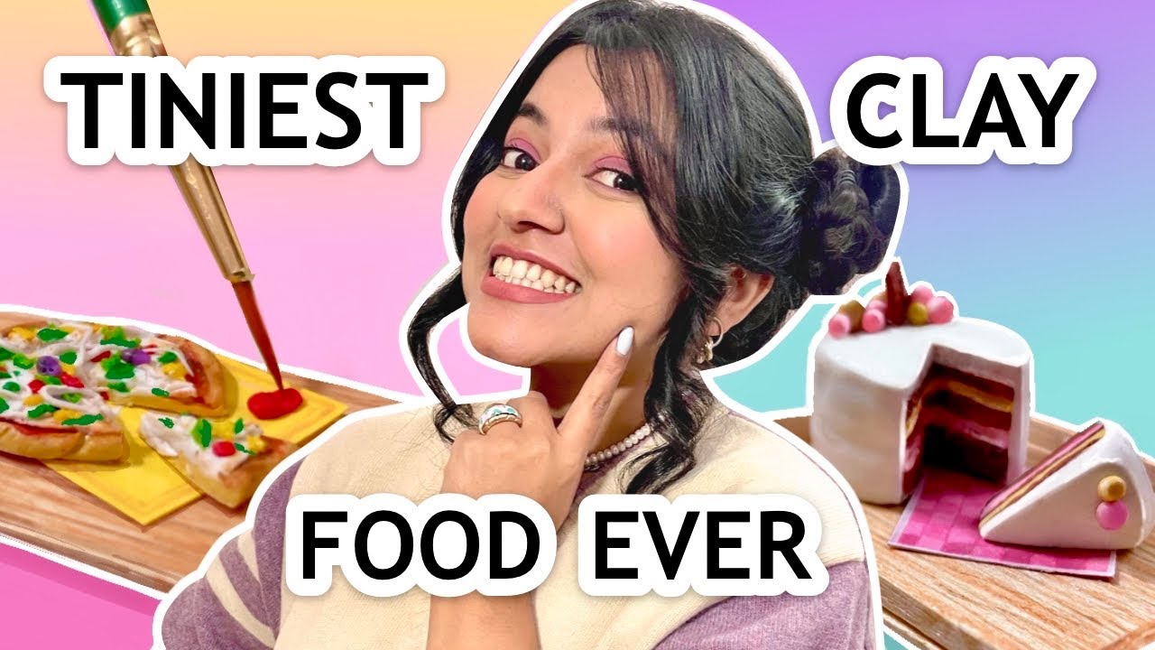 I Made World's TINIEST Clay Food Ever 😍 | DIY Miniature Polymer Clay Art