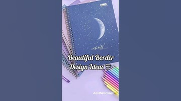 Beautiful border designs 📝 #borderdesign #borderdesigns #border #design #trending #shorts #aesthetic