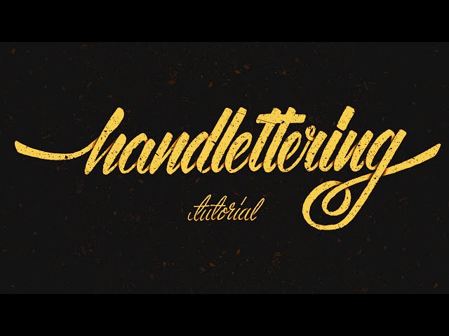 Hand lettering - Master handwritten fonts step by step (tutorial) ✍️