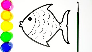 Cara Menggambar Ikan Berwarna Warni Dengan Mimi - Menggambar dan Mewarnai Tv Balita #15