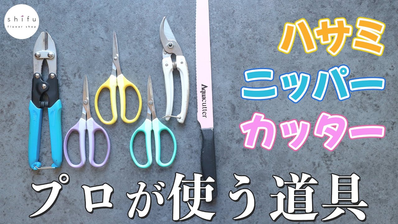 プロが使う】フラワーアレンジに必須のハサミ、カッターをご紹介