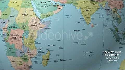 Rotating Globe World Political Map Equator Focus | Motion Graphics - Envato elements