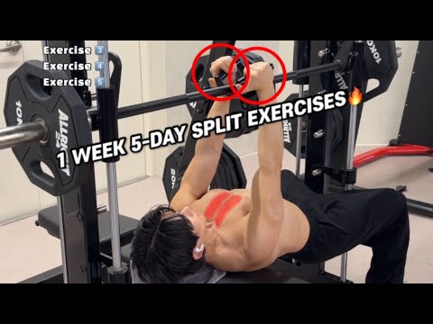 🔸1 Week Training Plan (5-Day Split) 25 Exercise Routine🔥 #5daysplit # ...