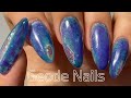 sub)원석의 끝판왕을 만들어 봅시다! 셀프네일아트 | Geode Nails, Ocean Nails, Nails tutorial