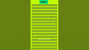 99% FAIL This Letter Challenge! Can You Find the Hidden 7? 🔍 #Shorts