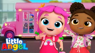 Wheels On The Bus To School With Princess Jill | Best Cars & Truck Videos For Kids