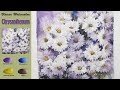 Flower watercolor - Chrysanthemum (wet-in-wet, Arches rough) NAMIL ART