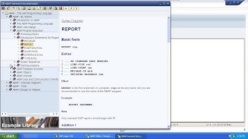 SAP ABAP Creating First ABAP Program Part 2