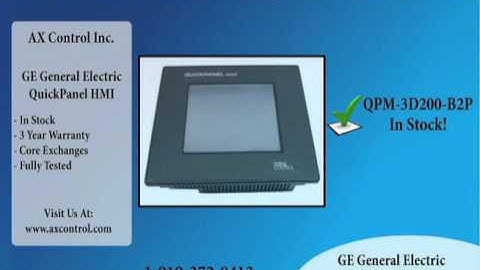 GE Fanuc Quickpanel Total Control QPM-3D200-B2P  6 Inch Blue Mode HMI Display