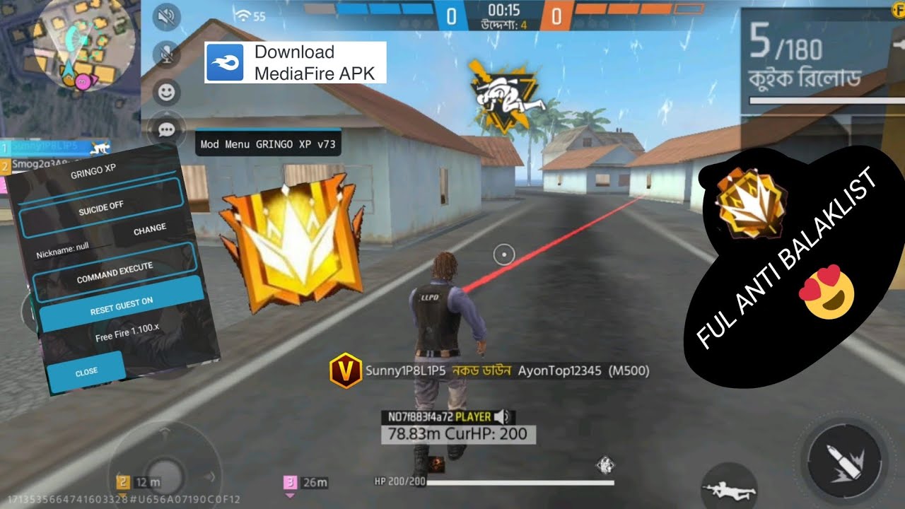Gringo xp v73 Direct Mediafıre link😱 free fire max mod
