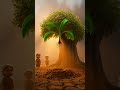Magical giant Hand helping people helping #aiart #tinyworld #cinematic