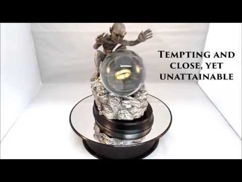 MY PRECIOUS GLOBE ~ GOLLUM ~ PORCELAIN & FINE PEWTER ~ TOLKIEN LORD OF THE RINGS