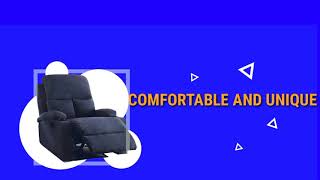 CASA STYLE ELIMO SINGLE SEATER RECLINER BLUE Royal Look for Seater Comfortable For Luxury Life